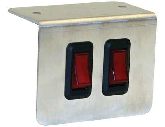 SAM Double Pre-Wired Switch Panel With Aluminum Bracket - 6391002 - Buyers Products