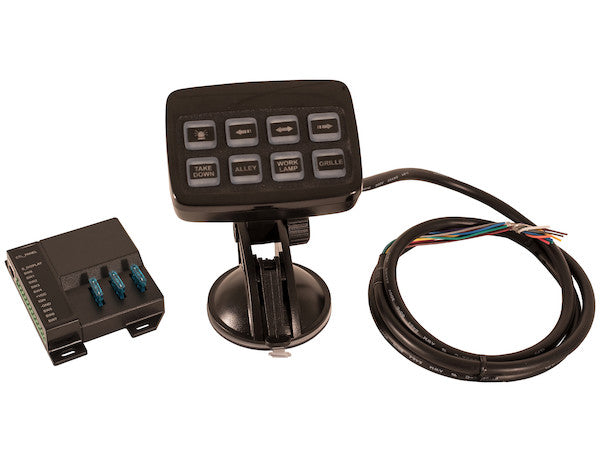 8 Function Programmable Pre-Wired Switch Panel For Lightbar Operation - 6391209 - Buyers Products