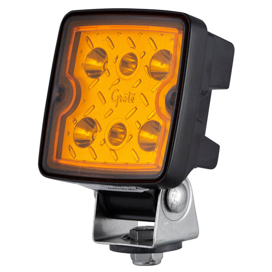 Forward Lighting, Trilliant® Cube, LED, Whitelight™ Work Lamp, Amber Lens, Flood, Deutsch Connector - 6.30E+24 - Grote