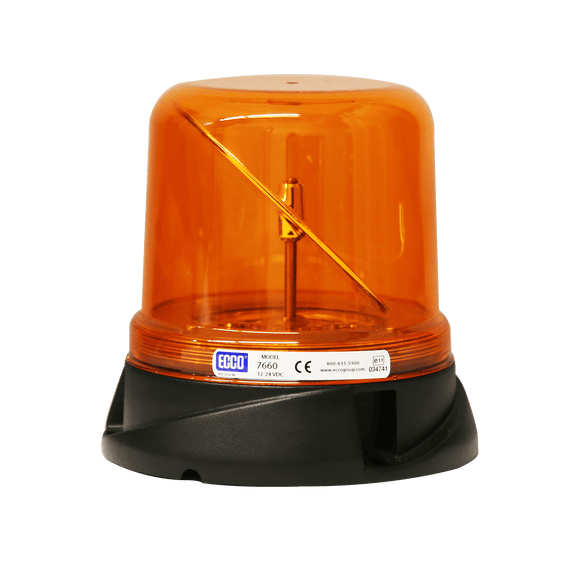 LED Hybrid Beacon: RotoLED, 12-24VDC, 125RPM, amber