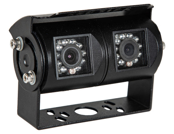 Stainless Steel Dual Lens Heated Waterproof Color Camera with Night Vision and Audio