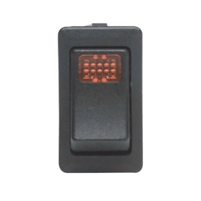 Rocker Switch: Illuminated, 12VDC, SPST - A9901 - Ecco