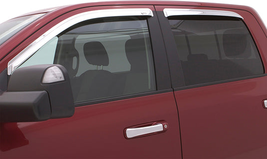 AVS-684975 Auto Ventshade Chrome Tape on Ventvisor Ford F150 Crew Cab 15-20 Ford Super Duty Crew Cab 17-21 - AVS-684975 - Absolute Autoguard