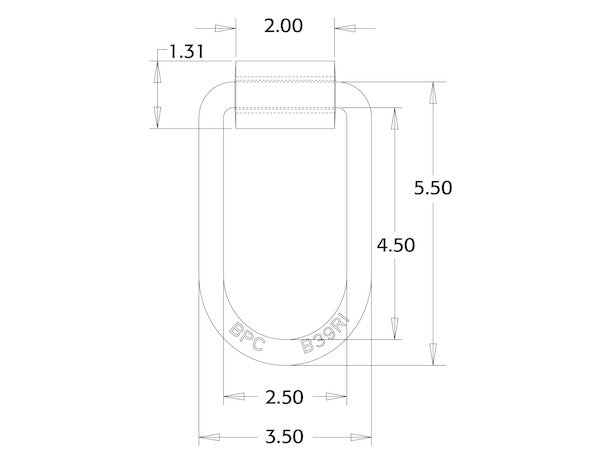 1/2 Inch Forged Extended D-Ring With Integral Weld-On Mounting Bracket - B39W - Buyers Products