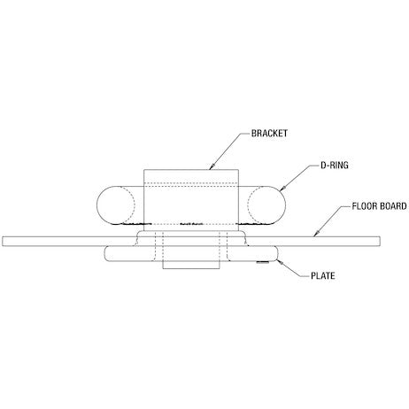 1 Inch Forged 360¬Æ Rotating D-Ring With Weld-On Mounting Bracket - B51 - Buyers Products