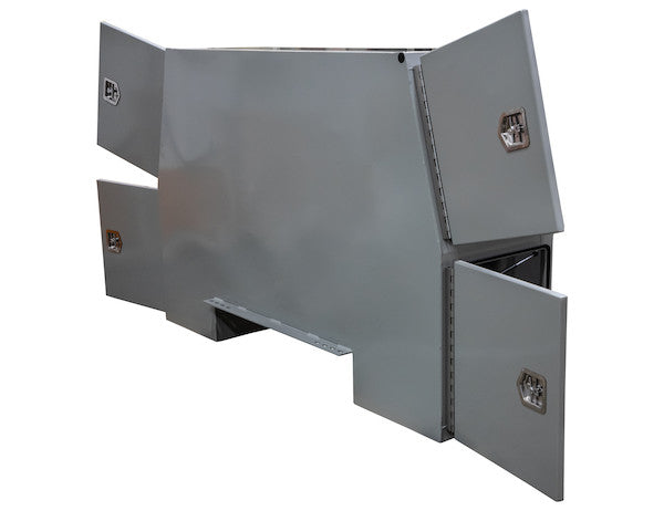 58x24x92 Inch Primed Steel Backpack Truck Tool Box - 8.5 Inch Offset ...