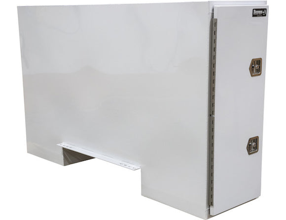 Gloss White Steel Straight Side Backpack Truck Tool Box Series with Offset Floor