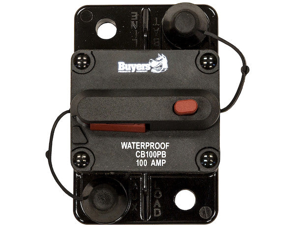 100 Amp Circuit Breaker With Manual Push-to-Trip Reset - CB100PB - Buyers Products