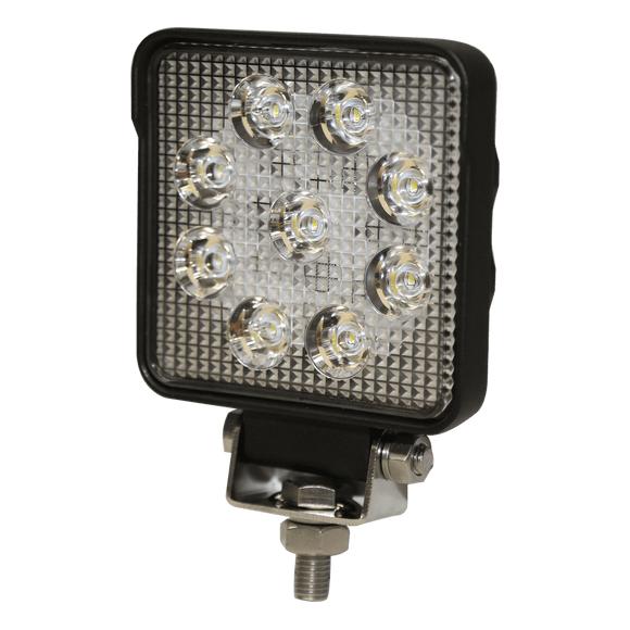 Worklamp: LED (9), flood beam, square, 12-24VDC