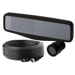 Camera Kit: Gemineye, 4.3" LCD Rear View Mirror, color, audio, expandable up to 2 cameras, 12-24VDC (includes EC4204-M, EC2015-C & "Y" cable)