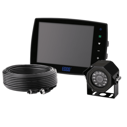 Camera Kit:  EC5603-K Gemineye, 5.6" LCD, color, 4 pin, expandable up to 3 cameras, 12-24VDC - EC5603-K - Ecco