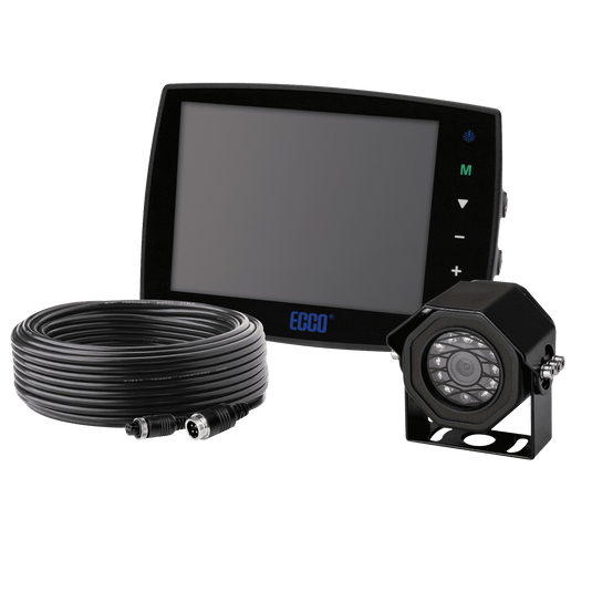 Camera Kit:  EC5603-K Gemineye, 5.6" LCD, color, 4 pin, expandable up to 3 cameras, 12-24VDC - Absolute Autoguard