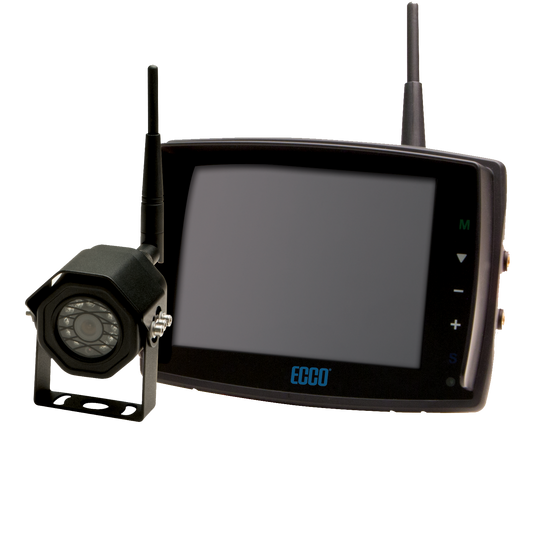 Camera Kit: Gemineye, digital wireless, 5.6" LCD, color, 4 pin, expandable up to 3 cameras, 12-24VDC (includes EC5605-WM & EC2014-WC) - EC5605-WM - Ecco
