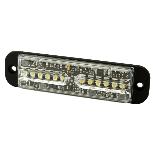 Directional LED: Dual-color, surface mount, 12 flash patterns, 12-24VDC