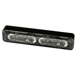 Directional LED: Dual-color, surface/swivel bracket/clamp/self-adhesive mount, 12 flash patterns, 12-24VDC, amber/blue
