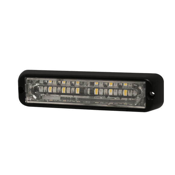 Directional LED: Dual-color, surface mount, 12-24VDC, 12 flash patterns, amber/blue