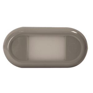 LED Interior Light: 5.4" Rectangular, 12 LED, 12-24V, grey