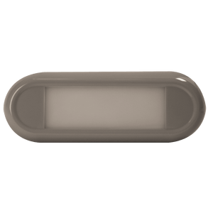 LED Interior Light: 7.3" Rectangular, 18 LED, 12-24V, grey