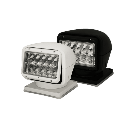 Remote Spotlight: LED (10), spot beam, 135¬∞ tilt range, dual control, square, 12-24VDC - Absolute Autoguard