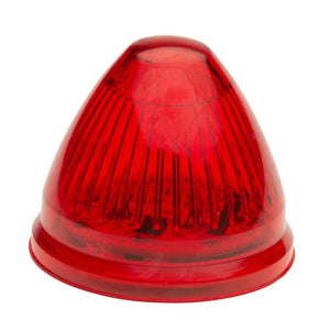  Clr/Mrk, 2" Red Beehive, 9 Diode, Hi Count® LED  