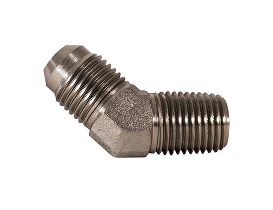 45¬¨√Ü Male Elbow 3/8 Inch Tube O.D. To 1/4 Inch Male Pipe Thread - H5355X6 - Buyers Products