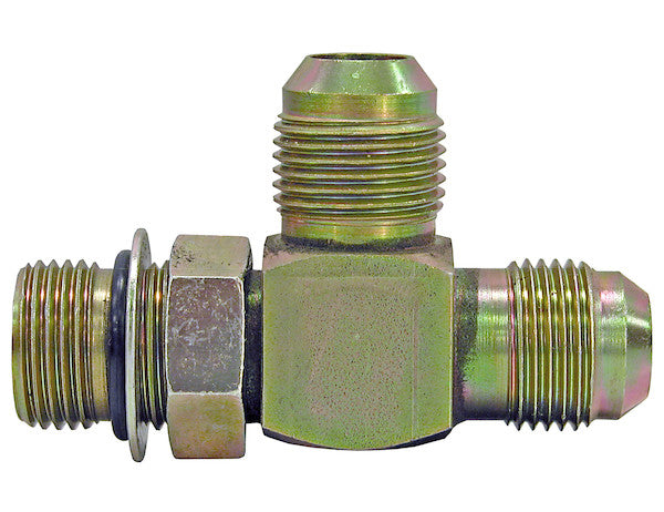 Straight Thread O-Ring Run Tee 3/8 Inch Tube O.D. To 3/8 Inch Port Size - H5716X6 - Buyers Products