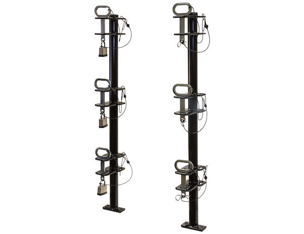 2 Position Channel-Style Lockable Trimmer Rack for Open Landscape Trailers - LT18 - Buyers Products