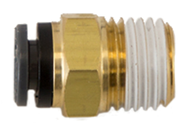 Brass/Poly DOT Push-In Male Connector 1/4 Inch Tube O.D. x 1/8 Inch Pipe Thread - NC00M25P125 - Buyers Products
