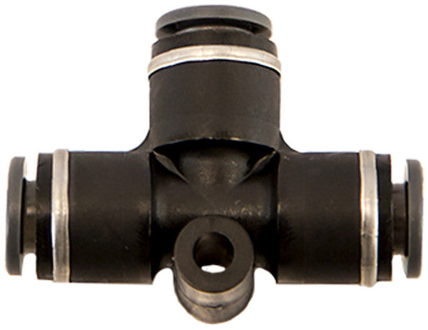 Brass/Poly DOT Push-In Union Tee 1/4 Inch Tube O.D. - NUT0P25 - Buyers Products