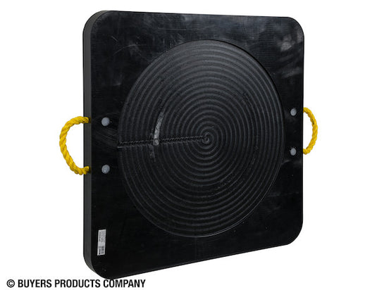 Ultra High Density Poly Outrigger Pad with Recessed Radius - 30 x 30 x 2 Inch - OP303024 - Buyers Products
