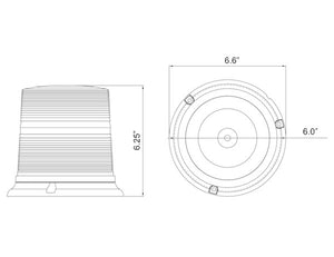 Tall Class 1 6.5 Inch Wide LED Beacon