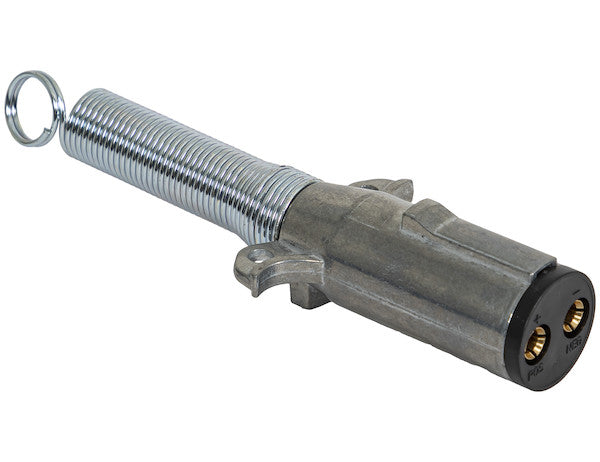 2-Way Die-Cast Zinc Trailer Connector -Trailer Side - Horizontal Pins with Spring - TC2002 - Buyers Products