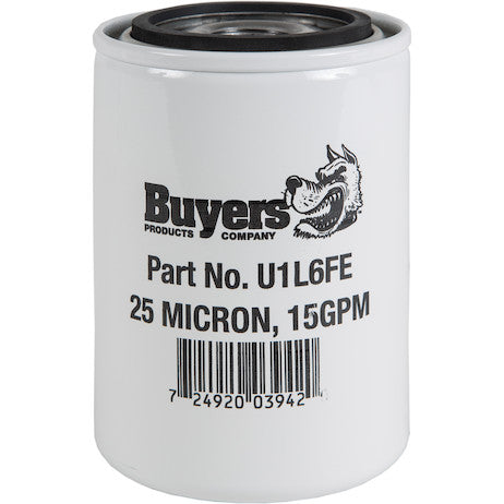 Return Line Filter 25 Micron Replacement Element For HFA1/HFA6/HFA7-Series - U1L6FE - Buyers Products