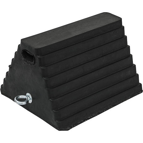 Heavy Duty Rubber Wheel Chock with Chain Eye 10x8x6 Inch - WC1086 - Buyers Products