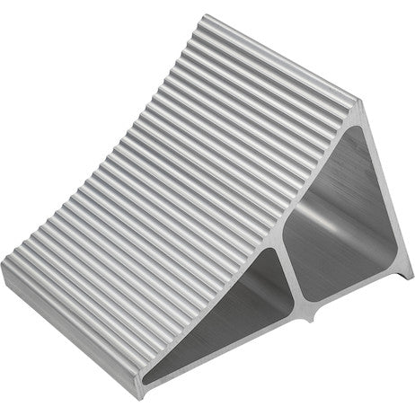 Aluminum Wheel Chock with Ribbed Slope