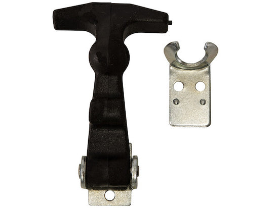 2-1/2 Inch Mini Easy Grip Rubber Hood Catch With Bracket - WJ202 - Buyers Products